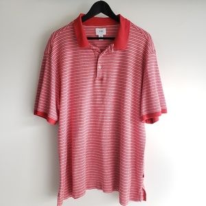Berkley Jensen Red & White Striped Polo, size XXL